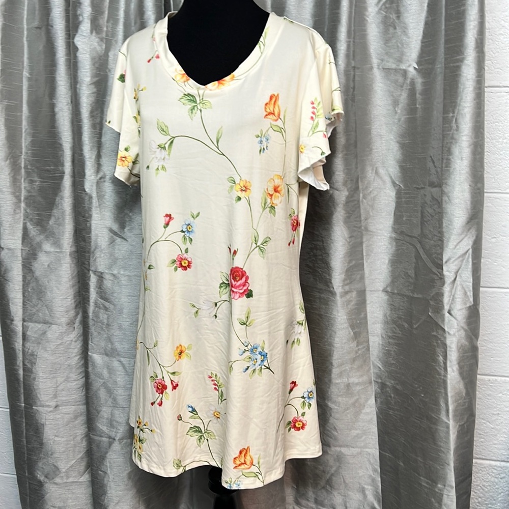 Lily by Firmiana L tunic/dress/nightgown floral euc